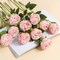 10 Pcs Artificial Silk Roses with Long Stems – Realistic Faux Roses for Vase, Wedding, Baby Shower, Home Table Centerpieces & DIY Floral Arrangements (Blush)
